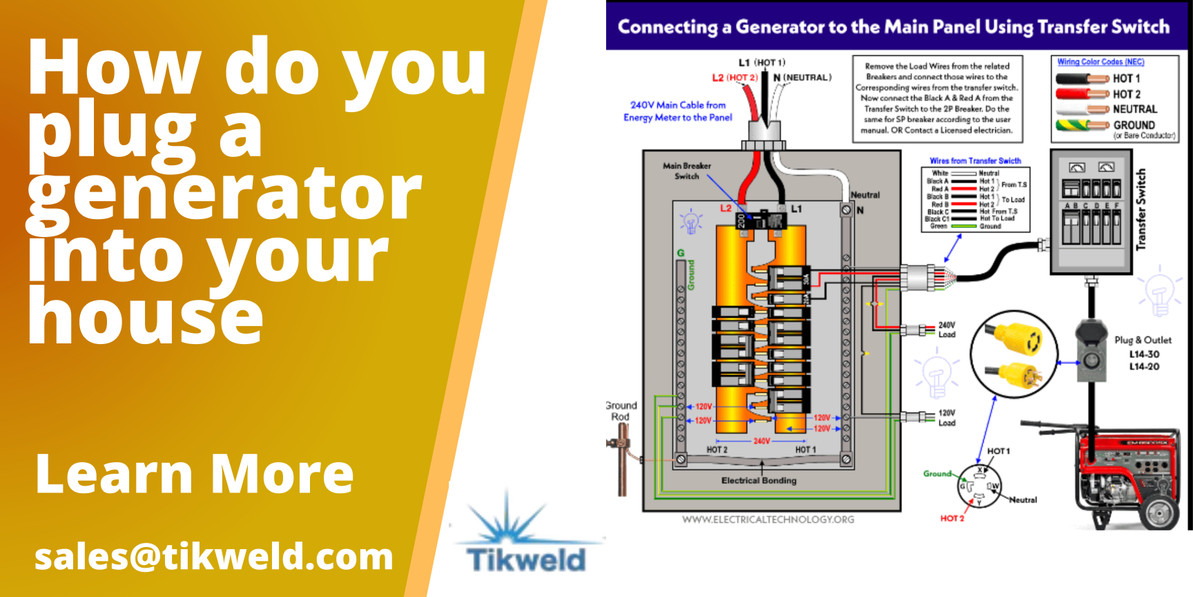 How do you plug a generator into your house? Tikweld products and Services