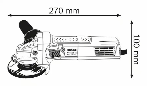 Bosch GWS 750-115 Small Angle Grinder 06013940K2