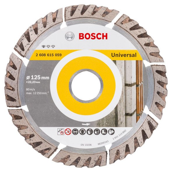 Bosch Professional Diamond Disc Cup Wheel, Standard  Universal Turbo, 125 x 22,23 x 5 mm