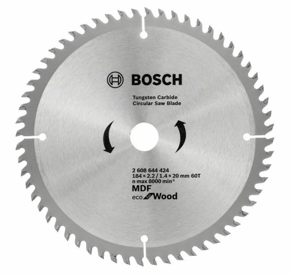 Bosch Circular Saw Blade Eco For Wood 184x20 mm 60 Teeth.