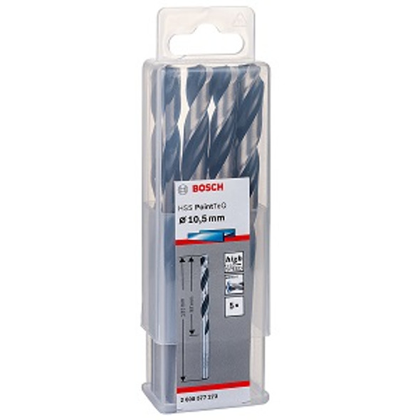 Bosch Metal drill bit (5 pcs)HSS PointTeQ 10,5 mm