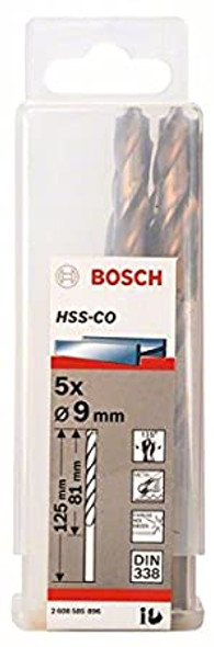 Bosch Metal drill bits HSS-Co, Standard 9 x 81 x 125 mm (5pcs)