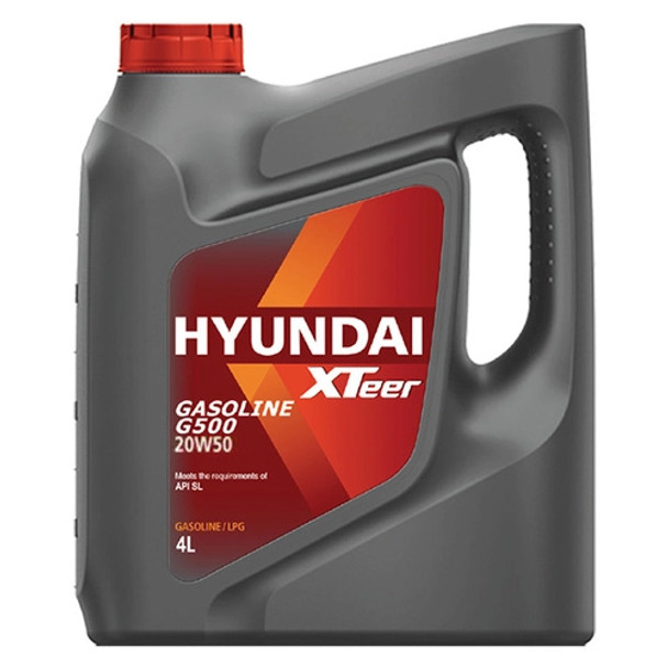 This Hyundai XTeer Gasoline Engine Oil G500 20W50 4L is a gasoline engine oil product made of high-quality base oil and premium additives.