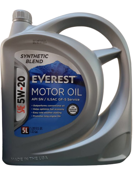 Everest Motor Oil 5W-20 Synthetic Blend 5ltr