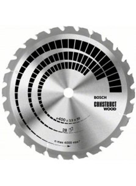 BOSCH CIRCULAR SAW BLADE CONSTRUCT WOOD FOR CONSTRUCTION WOOD / WOOD WITH NAILS, 500 X 30 X 3.8 MM, 36T