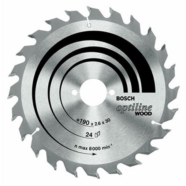 BOSCH CIRCULAR SAW BLADE OPTILINE WOOD FOR CIRCULAR SAWS 160 X 20/16 X 2.6 MM,48T.