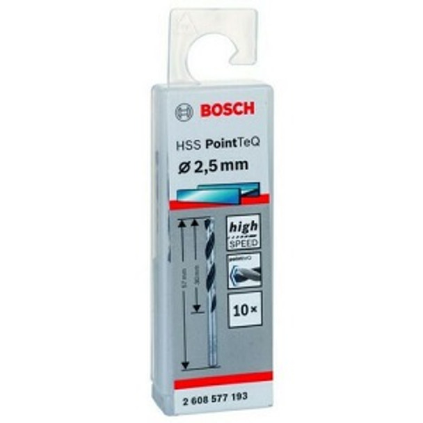 Bosch Metal Drill Bit HSS PointTeQ 2,5 mm (10 pcs)