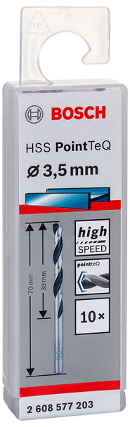Bosch Metal drill bit HSS PointTeQ 3,5 mm (10 pcs)
