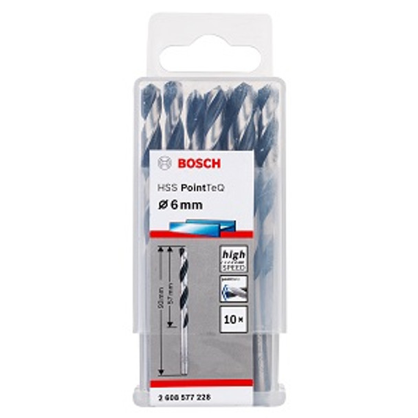 Bosch Metal drill bit HSS PointTeQ 6,0 mm (10 pcs)