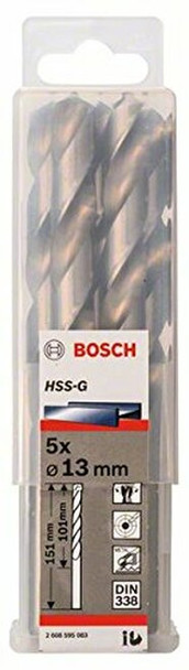 Bosch Metal drill bits HSS-G, DIN 338  13mm (5pcs)