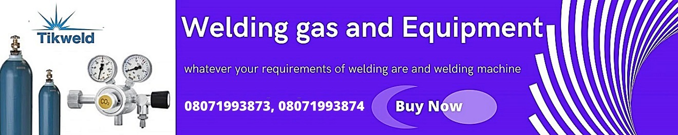Buy online Argon Gas Compressed for shielding/welding 50 litters cylinder  (empty returnable) from Tikweld Welding Supplies and Services