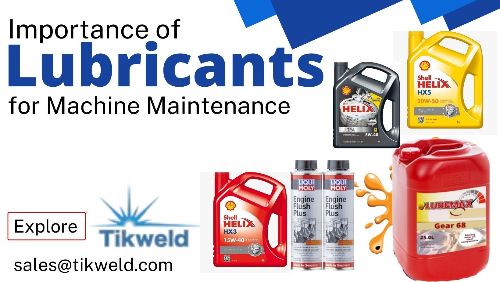 Importance of Lubricants for Machine Maintenance - Tikweld products and  Services