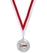 Medaille Silber Wellen-Design