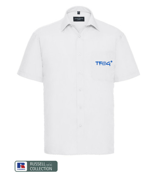 RUSSELL Hemd Poplin Kurzarm - bestickt