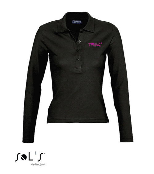 Sol´s Poloshirt mit Langarm Damen 210 g/m² - bestickt