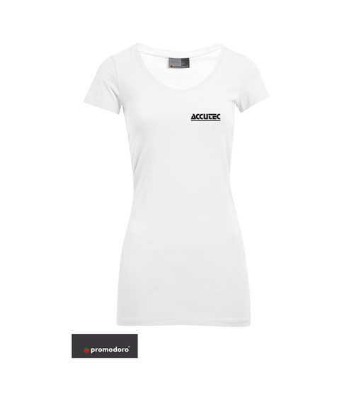 Promodoro Slimfit T-Shirt mit V-Ausschnitt 140 g/m² - bedruckt