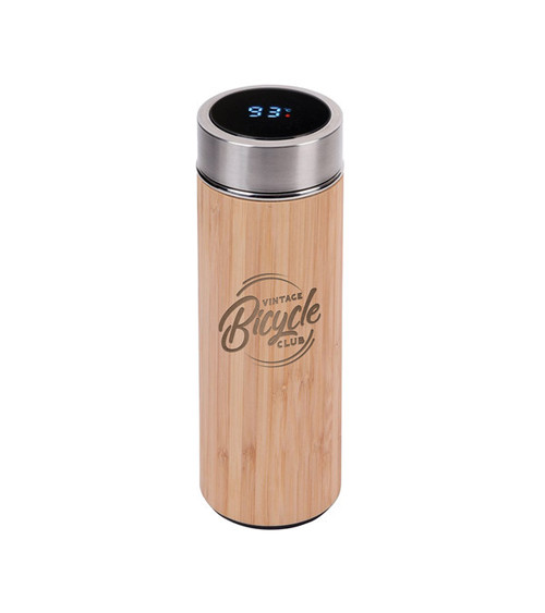 Thermosflasche mit LED Anzeige BAMBOO TEMP 400 ml