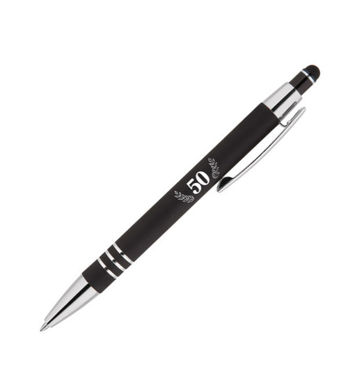 Celena Kugelschreiber aus Metall mit Stylus - 50. Jubiläum Logo