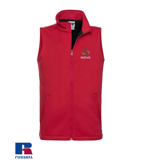 RUSSELL Softshellweste Herren 315 g/m² - bestickt