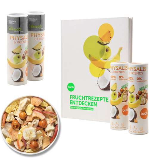 2 Snack-Dosen mit Rezeptbuch