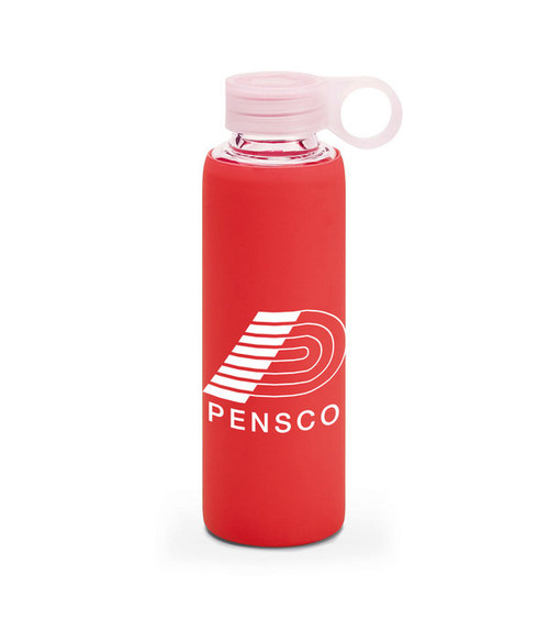 Glasflasche mit Silikonummantelung DHABI 380 ml