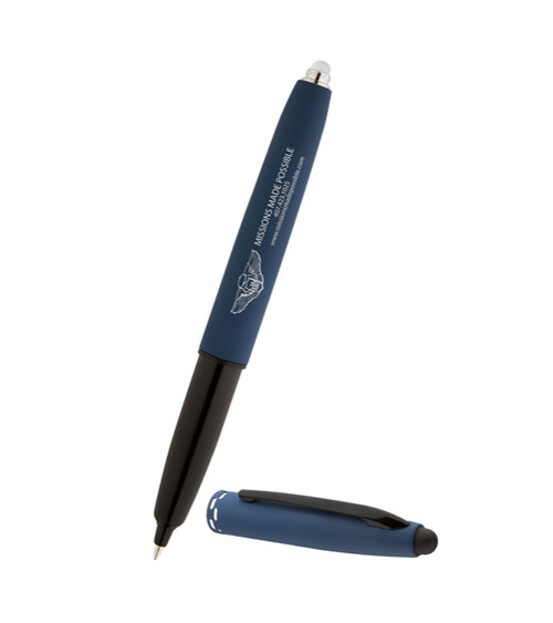 Keeper Soft-Touch Kugelschreiber aus Metall mit Licht & Stylus