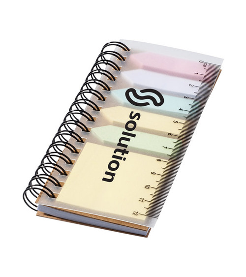 Spiral-Haftnotizblock SPINNER mit Lineal