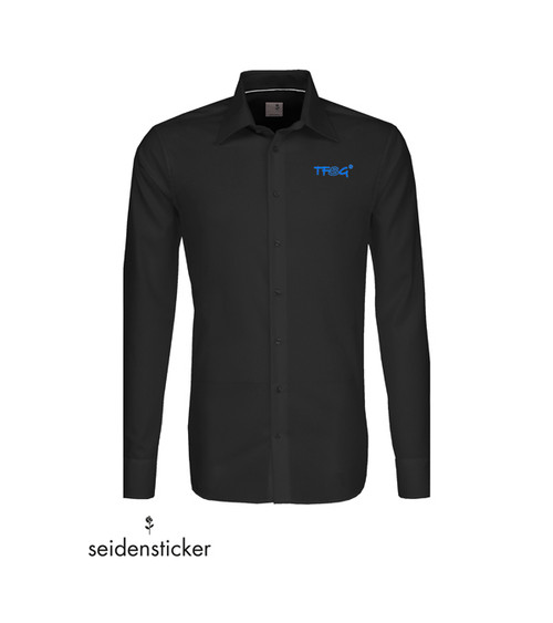 Seidensticker schwarze Rose Hemd Langarm - bestickt