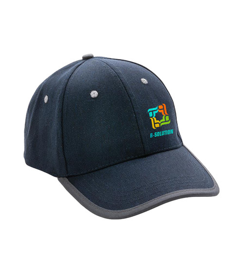 Impact AWARE® 6 Panel Kontrast Cap aus gebürsteter Baumwolle 280gr
