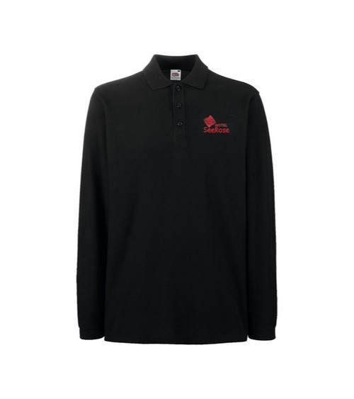 Polo Fruit of the Loom avec manches longues Homme 180 g/m² - brodé