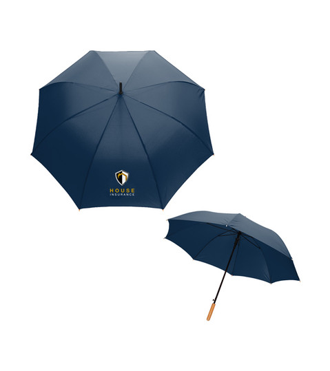 Parapluie 23&quot; en rPET et bambou ouverture auto Impact AWARE