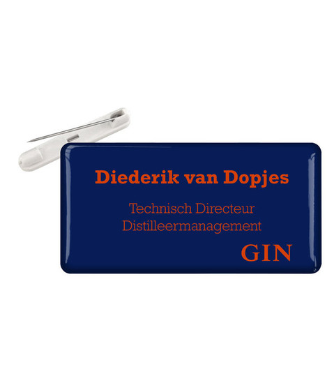 Namensschild mit Sicherheitsnadel 8 x 4 cm