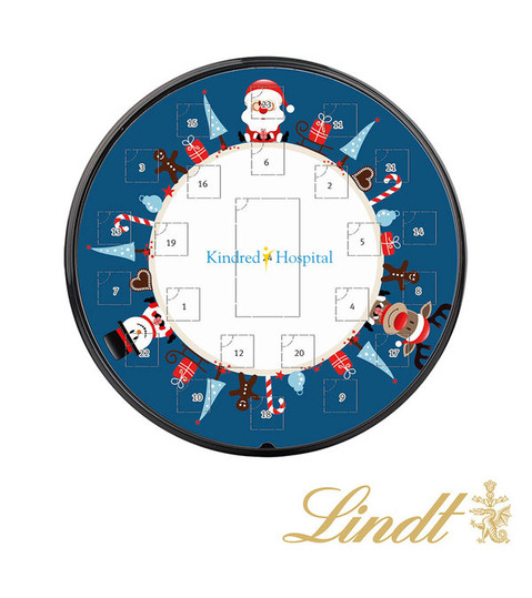 Adventskalender rund LINDT - Blaue Weihnacht