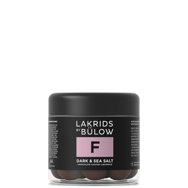 F - Dark & Sea Salt - Small - Lakrids by Bülow - Lakrids med havsalt