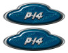 P14 Boat Oval Sticker set - Name Plate