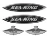 4 Sea King Boats Classic Vintage Stickers Remastered