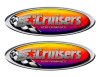Two Cruisers Racing Oval Stickers