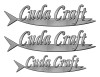 Cuda Craft boat Stickers "3D Vinyl Replica" of originals - 10" long