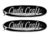 Two Cuda Craft Classic Oval Stickers 10" long