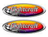 Two Flightcraft Racing Oval Stickers