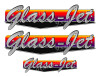 Glass Jet 50s boat Stickers "3D Vinyl Replica" of originals - 10" long