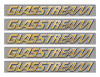 Glasstream Power Boat Stickers Brushed Metal Look - 10" long