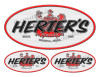 3 Herters Classic Vintage Stickers Remastered - 10" and  5" long