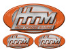 3 HTM Classic Vintage Stickers Remastered - 10" and  5" long