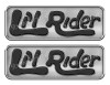 2 Lil Rider Boat Stickers "3D Vinyl Replica" of original - 10" long