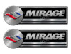 Two Mirage Stickers - 10 inch long set. Remastered Name Plate