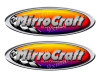 2 MirroCraft Red Racing Oval Stickers