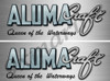 Two Aluma Craft Remastered Stickers 10 inch long each