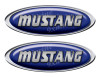 Two Mustang Vinyl Oval Stickers 10" long each