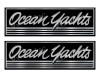 Two Ocean Yachts Custom Stickers - 10 inch long set. Remastered Name Plate